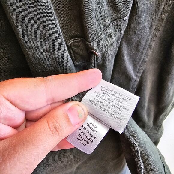 Torrid Dark Green Long Utility Jacket Size 00 – Military, Cargo - Picture 8 of 10